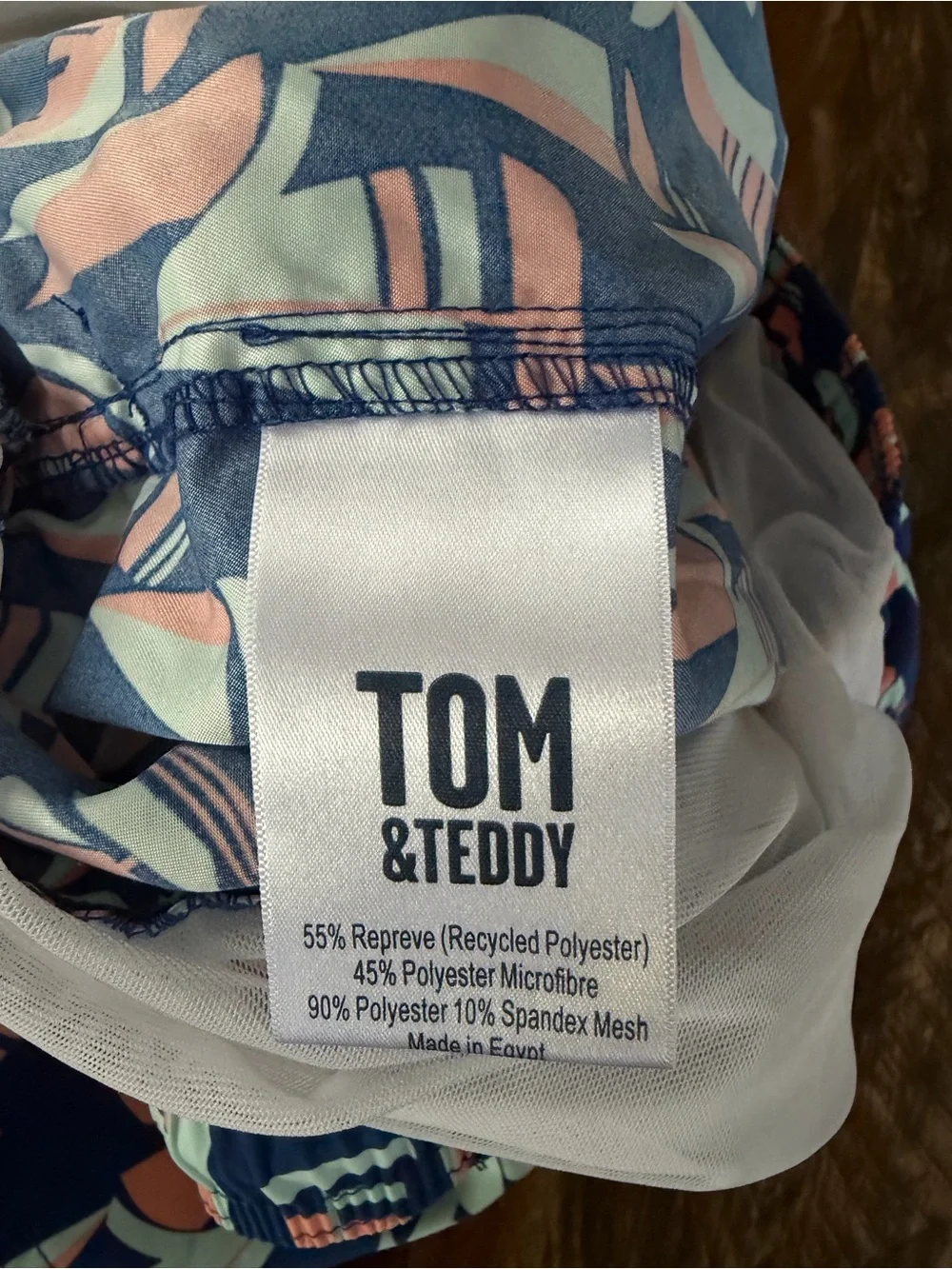 Tom & Teddy Men’s XXL Bright Blue Sailboat Print Swim Trunks | SKU 0718